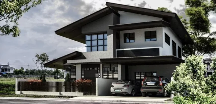 Zen type 2-story single detached house, with spacious open area on golf course